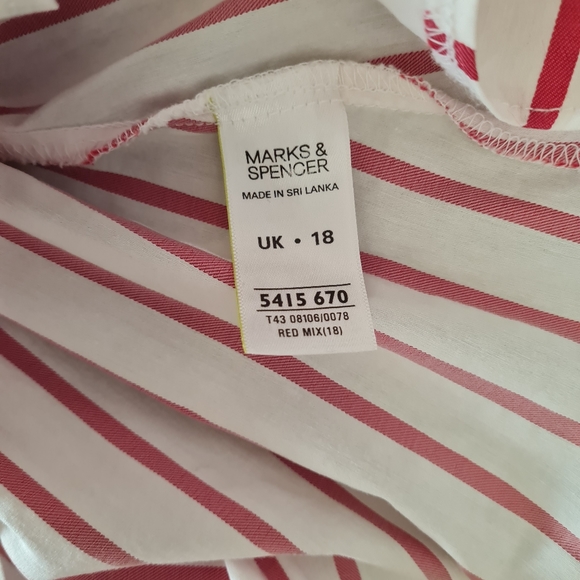 MARKS AND SPENCER striped long sleeve shirt 18 - Picture 8 of 8
